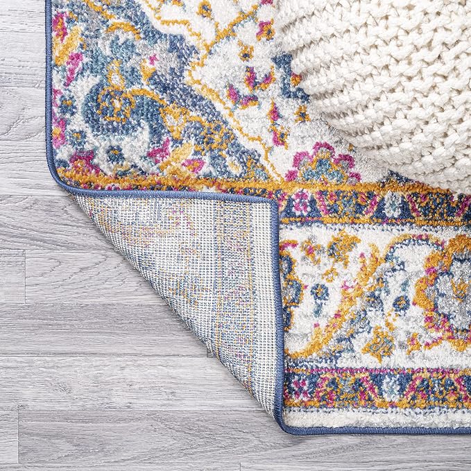 JONATHAN Y Boho Vintage Fuchsia/White Indoor Area Rug, Bohemian Flair Medallion - Image 6