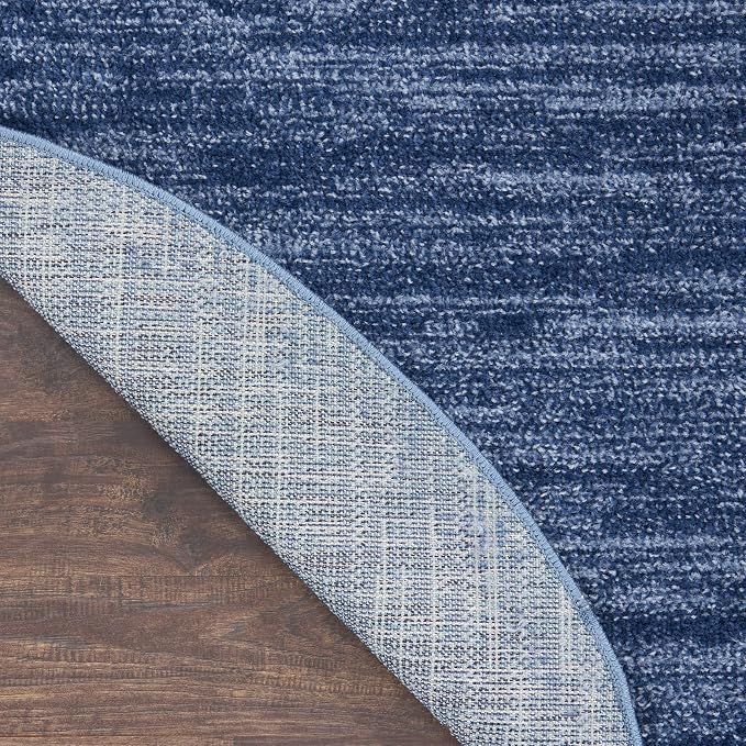 Nourison Home Nourison Essentials Navy Blue 6' x Round Area Rug - Image 6
