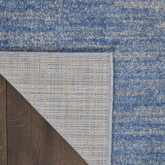 Nourison Home Nourison Essentials Blue Grey 2'2" x 12' Area Rug - Image 8