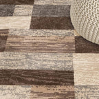 SUPERIOR Indoor Area Rug, Jute Backed, Modern Geometric Patchwork Floor Decor - Image 8
