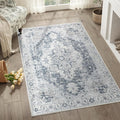 jinchan Kelda Area Rug 3x5 Washable Entryway Rug Vintage Indoor Doormat by JINCHAN