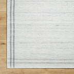 Mark&Day Wool Rugs, 2x8 Janmichael Solid and Border Gray/Ivory Runner Area Rug - Image 7
