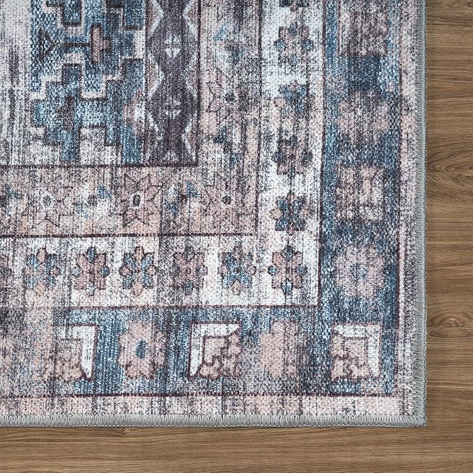 Washable Area Rug. Modern Farmhouse. Vintage. Turkish. Bohemian. Distressed. - Image 8