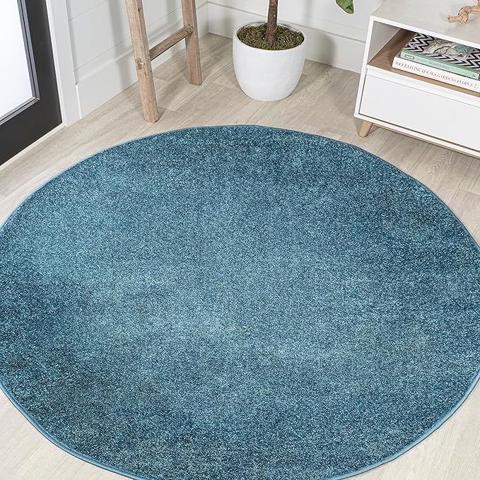 Eyely UES100H-6R Supersoft Haze Solid Low-Pile Indoor Area Rug, Minimalist by eyely