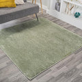 Eyely UES100O-6SQ Supersoft Haze Solid Low-Pile Indoor Area Rug, Minimalist by eyely