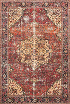 Loloi Loren Collection LQ-07 Red/Navy 5'-0" x 7'-6" Area Rug by Loloi