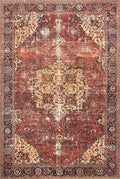 Loloi Loren Collection LQ-07 Red/Navy 8'-4" x 11'-6" Area Rug by Loloi