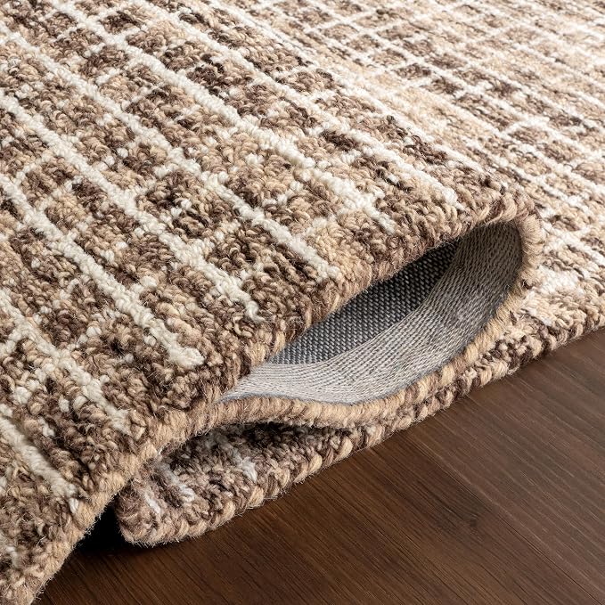 Rugs USA Melrose Brown/Ivory, Wool & Cotton, Soft and Gentle, High Traffic - Image 7