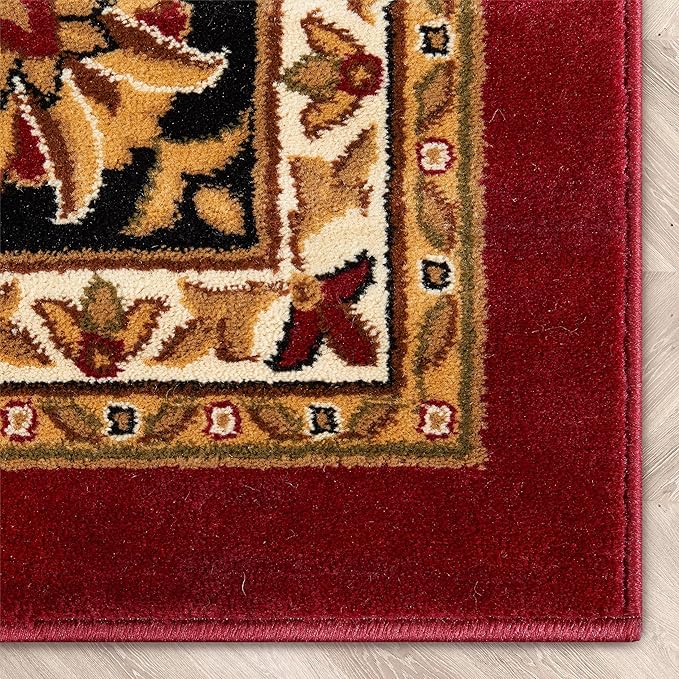 Well Woven Barclay Collection Medallion Kashan Red 8x10 Area Rug - Image 4