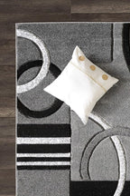 GLORY RUGS Area Rug Modern 5x7 Grey Soft Hand Carved Contemporary Floor Carpet - Image 3