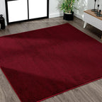 Eyely UES100Q-6SQ Supersoft Haze Solid Low-Pile Indoor Area Rug, Minimalist by eyely