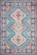 Loloi Skye Collection SKY-03 Turquoise/Terracotta 2'-6" x 10'-0" Runner Rug - Image 3
