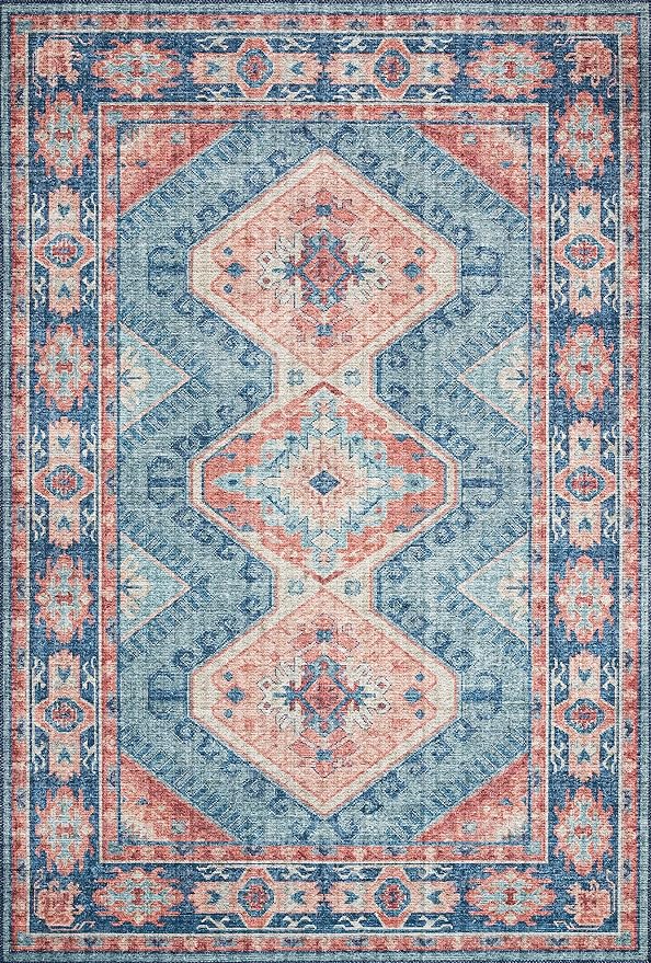 Loloi Skye Collection SKY-03 Turquoise/Terracotta 2'-6" x 10'-0" Runner Rug - Image 3
