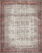 Loloi Layla Collection LAY-12 Ivory/Brick 2'-0" x 5'-0" .13" Thick Accent Rug - Image 3