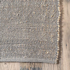 nuLOOM 10x14 Elfriede Jute & Cotton Hand Woven Area Rug, Solid Rustic Farmhouse - Image 4
