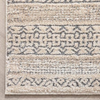 Well Woven Francesca Beige Tribal Geometric Distressed High-Lo Pile Runner Rug - Image 4