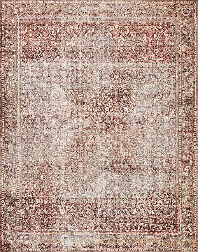 Loloi Layla Collection LAY-11 Cinnamon/Sage 2'-6" x 7'-6" .13" Thick Runner Rug - Image 3