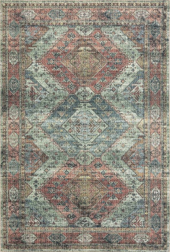 Loloi Skye Collection SKY-06 Apricot/Mist 8'-0" x 8'-0" Round Area Rug - Image 3