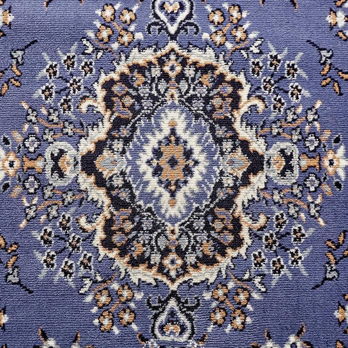 Home Dynamix Premium Sakarya Traditional Medallion Border Area Rug, Country Blue - Image 7