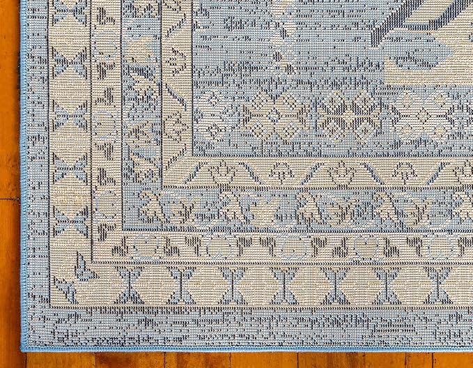 Unique Loom Taftan Collection Border Geometric Tribal Inspired Design Area Rug - Image 10